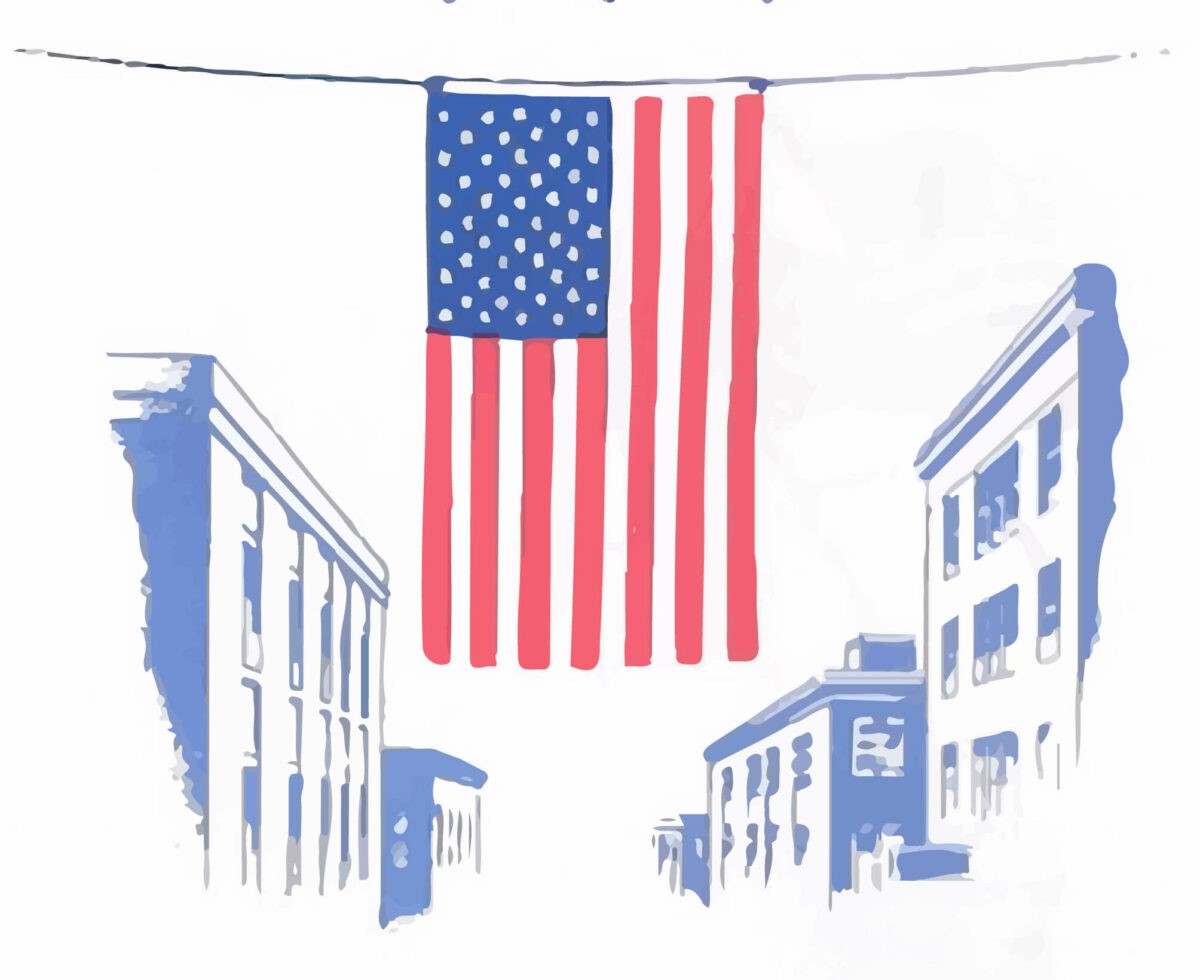 Flag Over Street