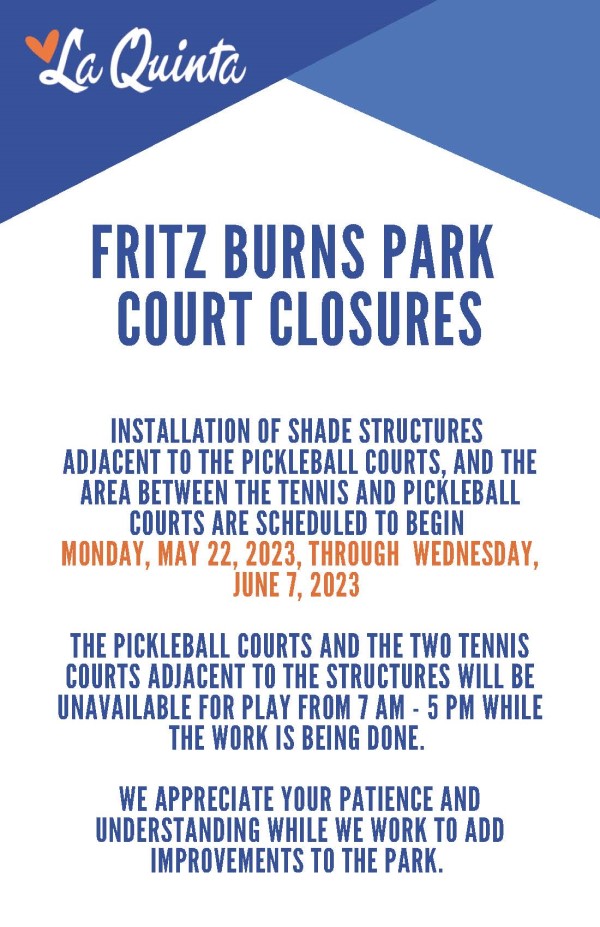 FB Park Court Closures