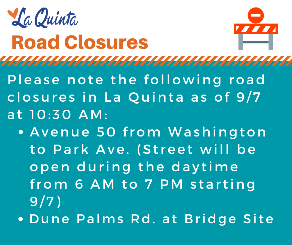 Road Closures 9-7-23