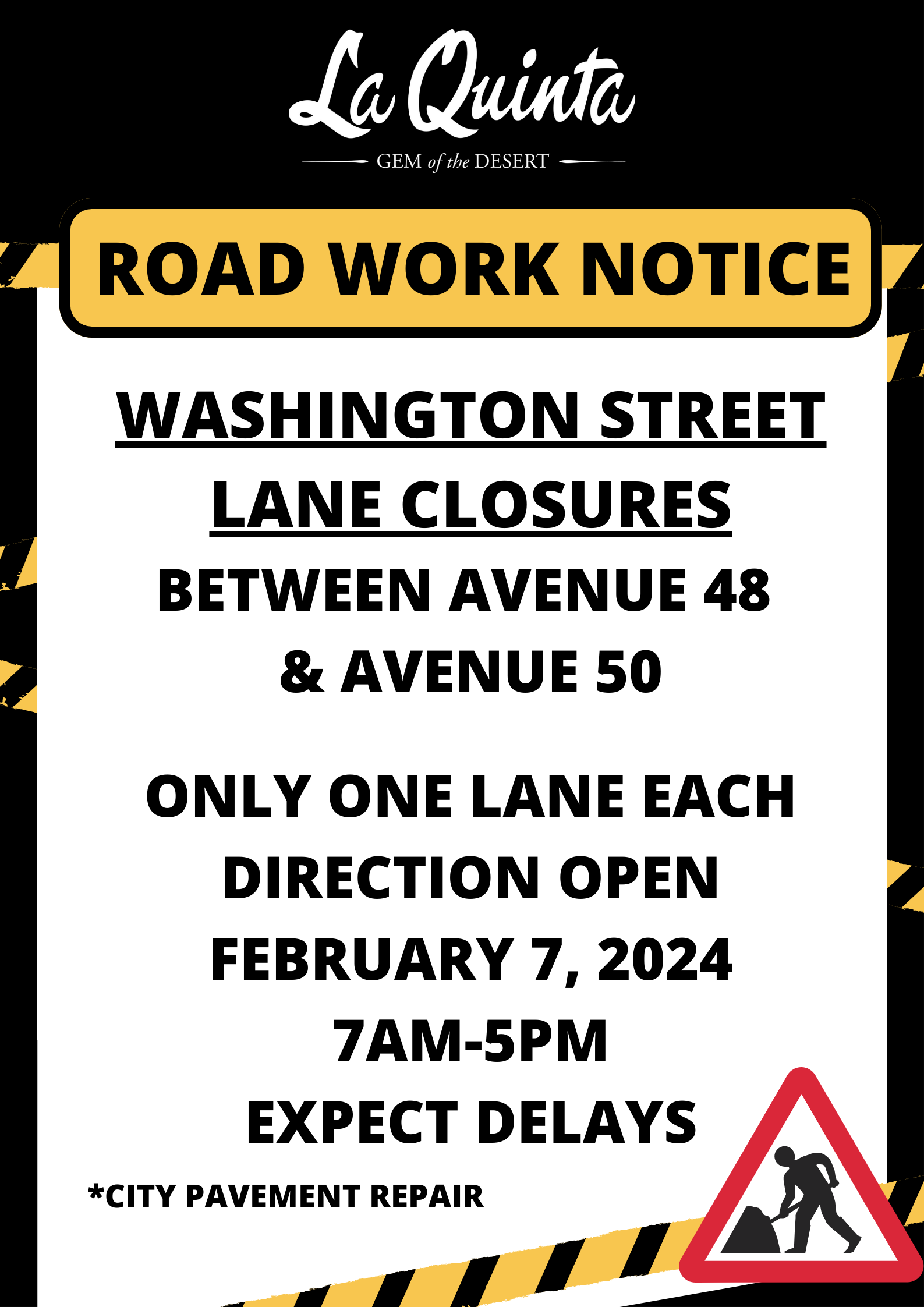 2-7-24 Washington Roadwork Notice