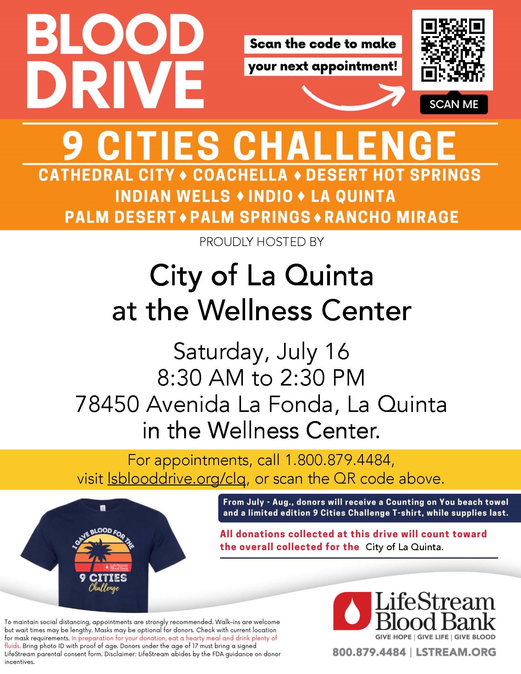 July 16 - 9 Cities Challenge Blood Drive